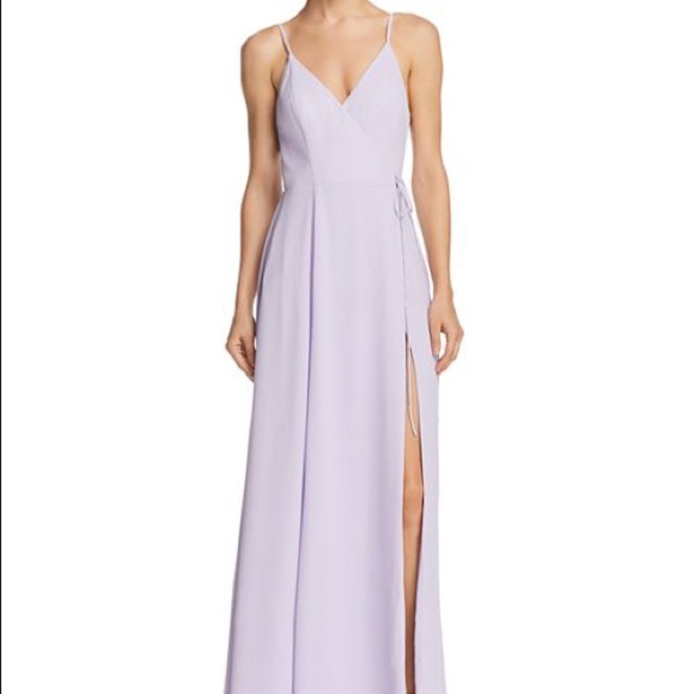 Fame and Partners Tilbury Wrap Gown in Lilac